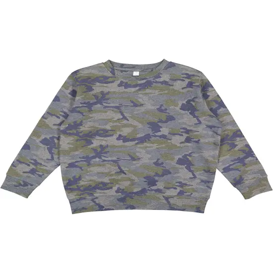 LAT&reg; Youth Elevated Fleece Crew VINTAGE CAMO {1}