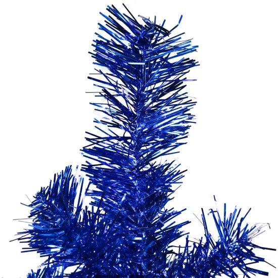 Northlight Artificial Tinsel Christmas Tree - 3' - Deep Blue - Unlit {5}
