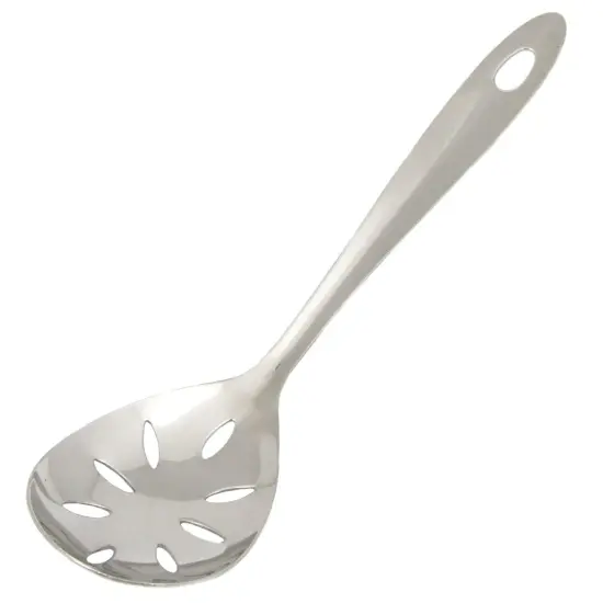 Chef Craft 9.5" Stainless Steel Slotted Serving Spoon with Sleek Mirror Finish {1}