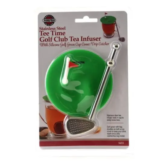 Norpro Stainless Steel Golf Tea Strainer with Cup Cover / Tea Catcher {5}