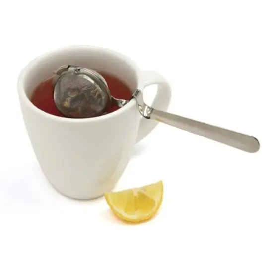 Norpro 2" Stainless Steel Mesh Tea Ball with Cup Rest Handle {4}