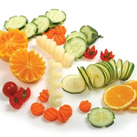 Norpro 5pc Fruit & Vegetable Garnishing Decorating Tool Set {2}
