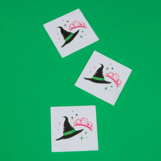 Big Dot of Happiness Witch Party Napkins, Good Pink and Green Birthday or Witch Halloween Decor, White 3-Ply Paper Beverage Napkins - 24 Count {7}