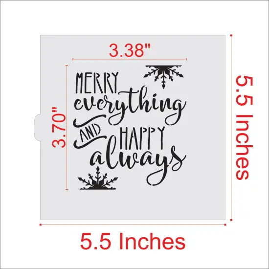 Merry Everything and Happy Always Cookie & Craft Stencil | CM165 by Designer Stencils | {2}