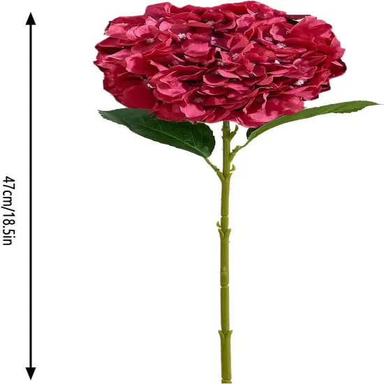 8Pcs Burgundy Fake Flowers bouquet {4}