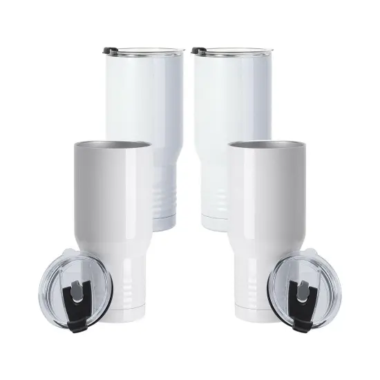 Craft Express 4 Pack 30oz Stainless Steel Sublimation Ringneck Tumblers {1}