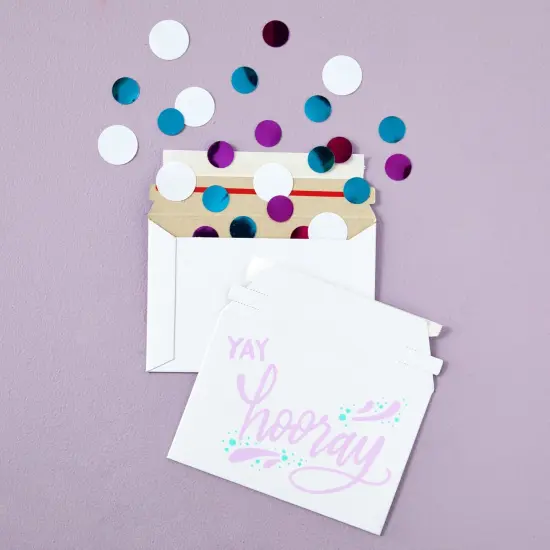 100 Pack 6.5 x 4.5 Inch Rigid Mailers with Self Sealing Flap, Bulk Stay Flat Cardboard Envelopes for Shipping Postcards, Photos (White) {3}