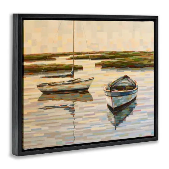 Stupell Industries Be Still Rowboat Landscape Floating Frame By Linda Sperruzzi {3}