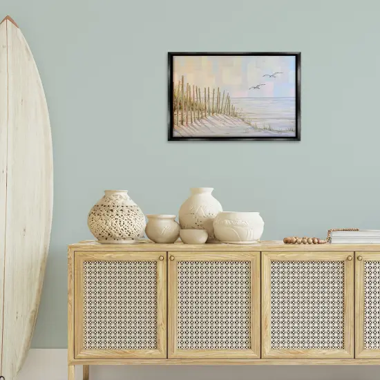 Stupell Industries Tranquil Dunes Coastal Landscape Floating Frame By Linda Sperruzzi {2}