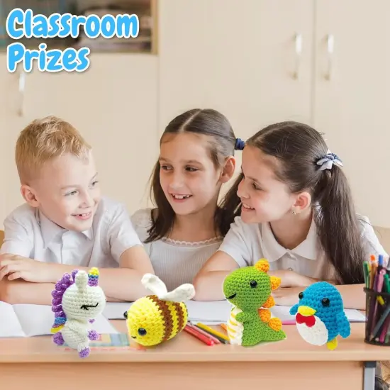 4Pcs Animal Crochet Kit for Beginners Kids Adults {4}