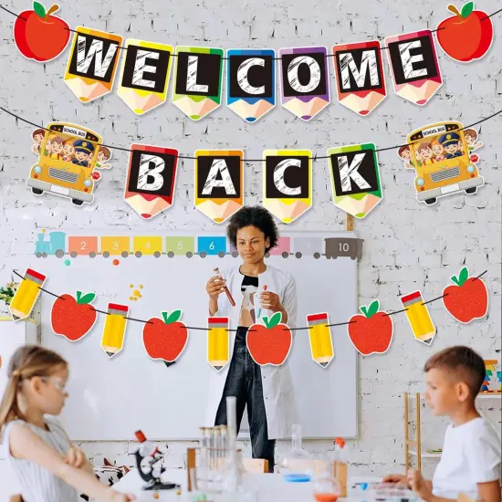 Welcome Back to School Banner Decorations 9.8 Feet {4}
