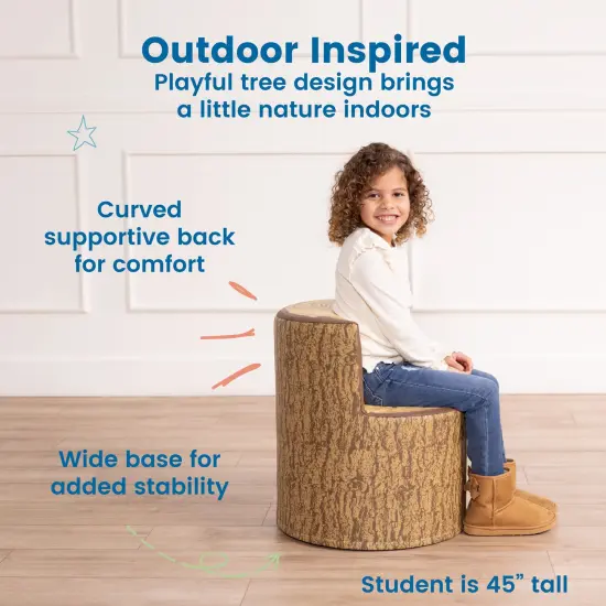Tree Log Chair, Flexible Seating Chocolate {5}