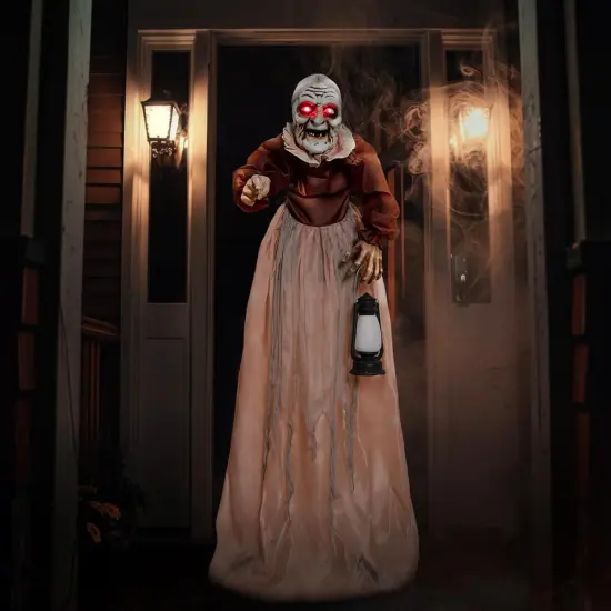 5FT Halloween Animatronics Life Size Witch Scary Prop {1}