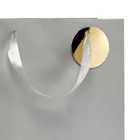 Two-Tone Metallic Euro Totes 7'' x 37/8'' x 91/16'' for Luxurious Packaging Silver {5}