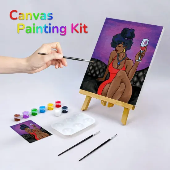 8x10 - Pre Drawn Canvas for Painting for Adults Party Kits Party Supplies {2}