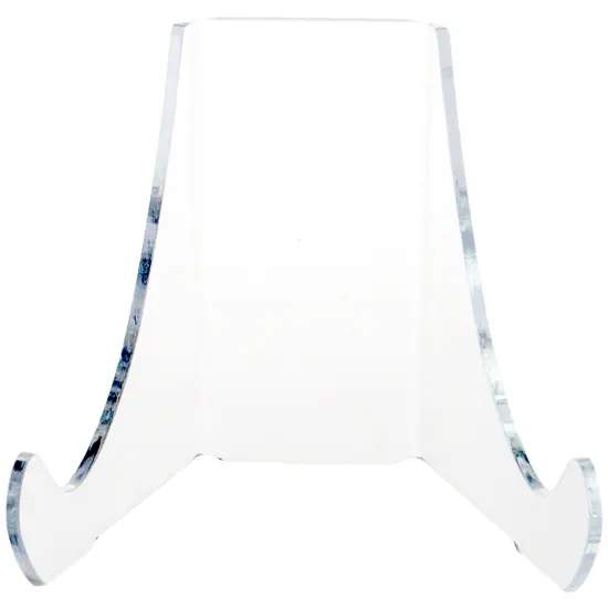 Plymor Clear Acrylic Flat Back Easel With Rounded Support Ledges, 4.5" H x 5.25" W x 4.5" D {3}