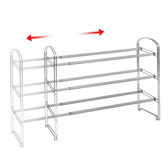 Seville Classics 3-Tier Expandable Shoe Rack {3}