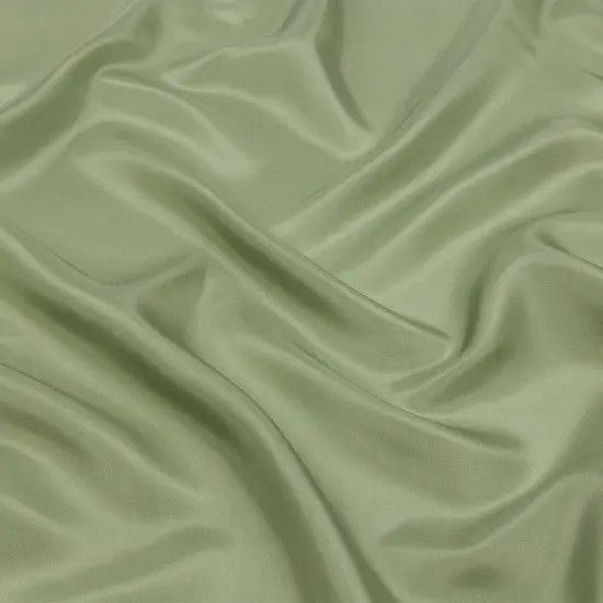 1 Yard Premium Oil Green China Silk or Silk Habotai Soft Flowing Lightweight Fabric 44 Inches Width {1}