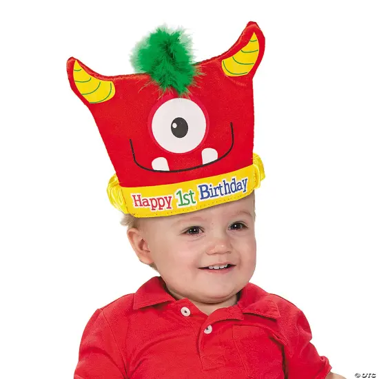 1st Birthday Mini Monster Party Hat {3}