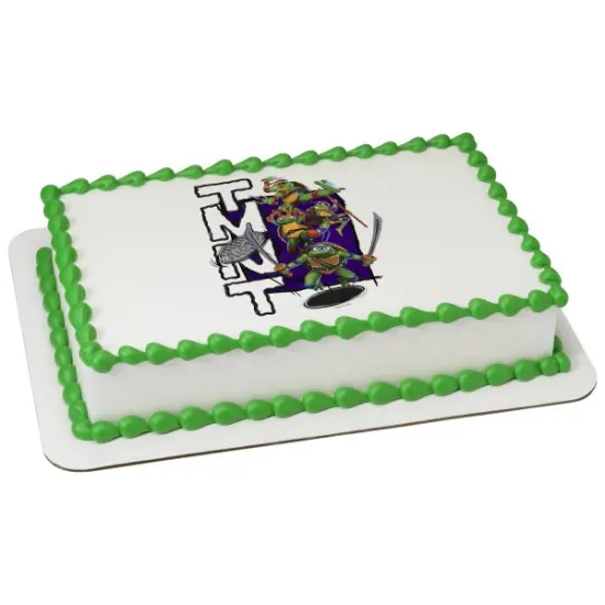 TMNT Mutant Mayhem Surface Time! Edible Cake Topper Image 1/4 sheet {1}