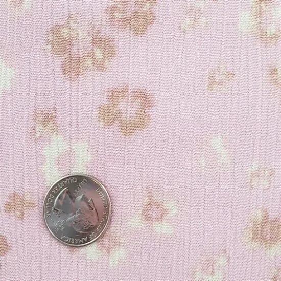 1 Yard Rayon Crinkle Crepon Fabric Pink Lightweight Apparel Material 50/52 Inches Width {2}