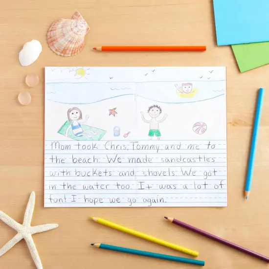 6 Pack of Blank Books for Kids to Write Stories, Make your Own Comic, Journal, or Book, Paperback (6 Colors, 12 Sheets/24 Pages, 5.5x8.5 in) White {6}