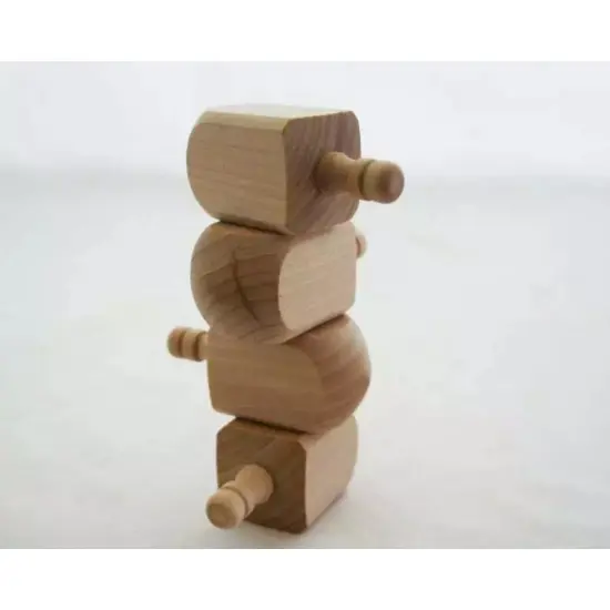 Kitcheniva Wooden Dreidel Wood Spin Top Toy Party Favor Crafts DIY {7}
