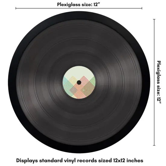 Americanflat 12x12 Vinyl Record Frame with Polished Plexiglass - Black Vinyl Record Storage for Wall Display - Engineered Wood Record Frame for Vinyl Discs {2}