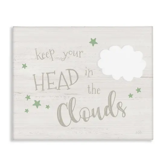 Stupell Industries Head in Clouds Phrase Canvas Wall Art Design by Natalie Carpentieri {1}