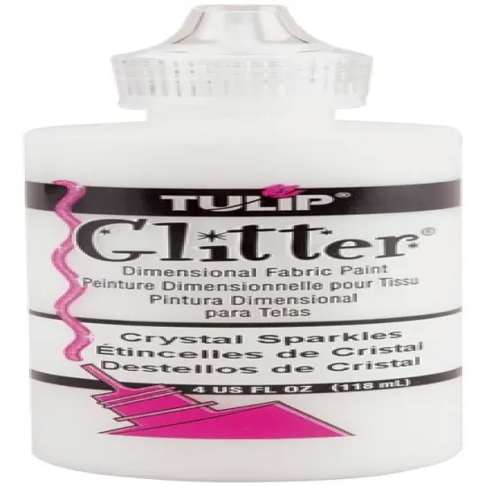 Tulip Dimensional Fabric Paint 4oz-Glitter - Crystal Sparkle {1}