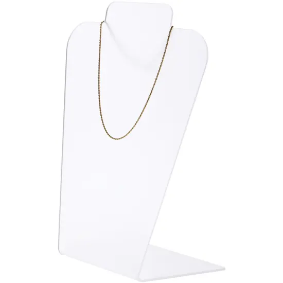 Plymor Frosted Acrylic Basic Tall Necklace Display Stand, 8.5" W x 4" D x 11.5" H {3}