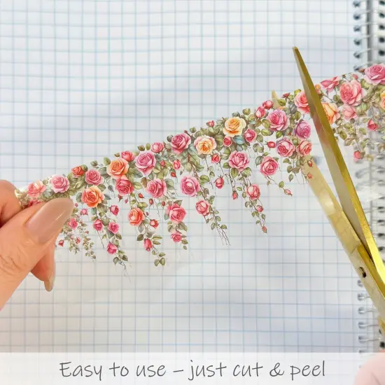 Wrapables Aesthetic Floral Vines PET Washi Tapes for Scrapbooking, Stationery, Journaling, Diary, Card Making (Set of 3) {4}