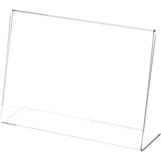 Plymor Clear Acrylic Sign Display / Literature Holder (Angled), 7" W x 5" H {2}
