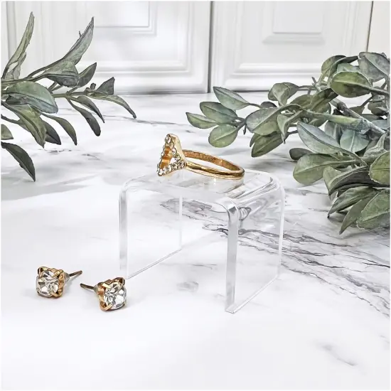 Plymor Clear Acrylic Square Display Riser, 1" H x 1.38" W x 1" D (3/32" thick) {3}