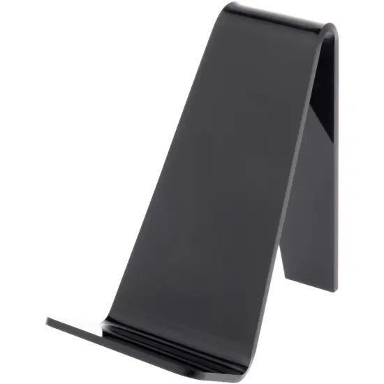 Plymor Black Acrylic Book Easel with 1.25" Flat Ledge, 2.375" W x 3.25" D x 4" H {2}