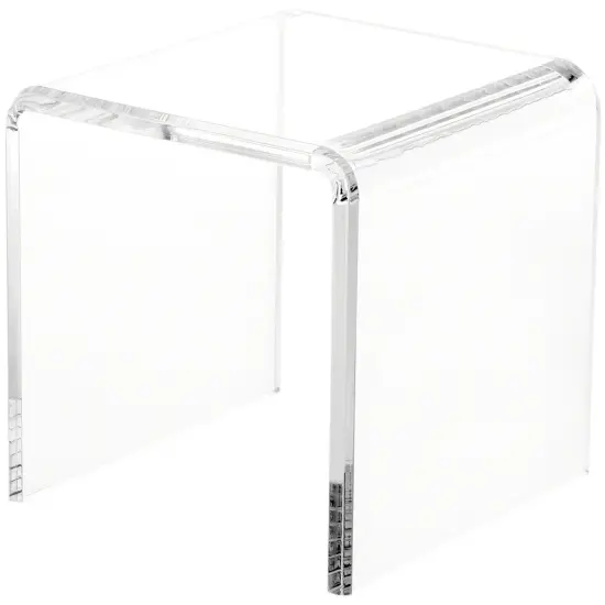 Plymor Clear Acrylic Beveled Square Display Riser, 6" H x 6" W x 6" D (3/8" thick) {2}