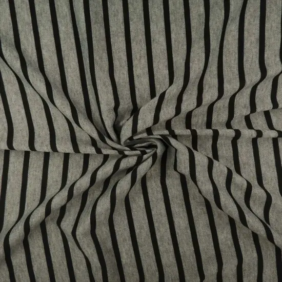 1 Yard French Terry Stripe Print Knit Fabric, 58/60&Prime; Wide Poly Rayon Spandex Blend MUSTARD {3}