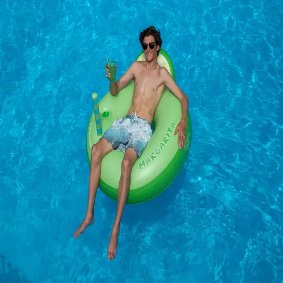Swim Central Inflatable Margarita Lime Wedge Swimming Pool Float - 41" - Green {5}