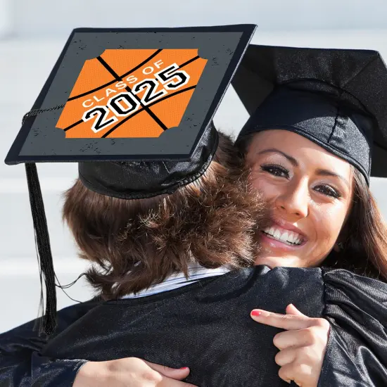Big Dot of Happiness Grad Basketball - 2025 Graduation Cap Decorations Kit - Grad Cap Cover {4}