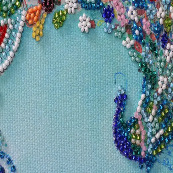 Mini Bead embroidery kit - Colored tail {5}