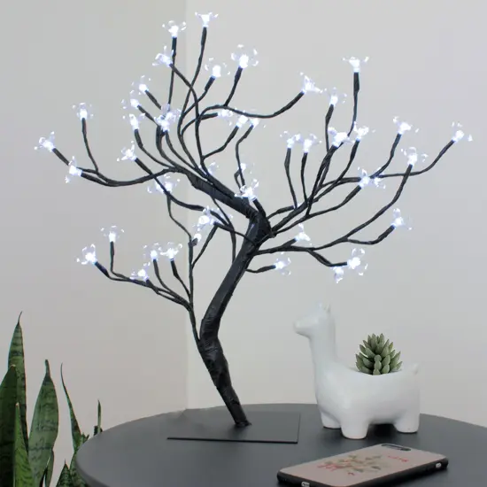 Perfect Holiday 2ft Table Top Cherry Blossom Tree Light - White {1}