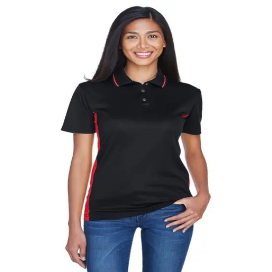 UltraClub&reg; Ladie's Cool & Dry Sport Two-Tone Polo KELLY/ WHITE {4}