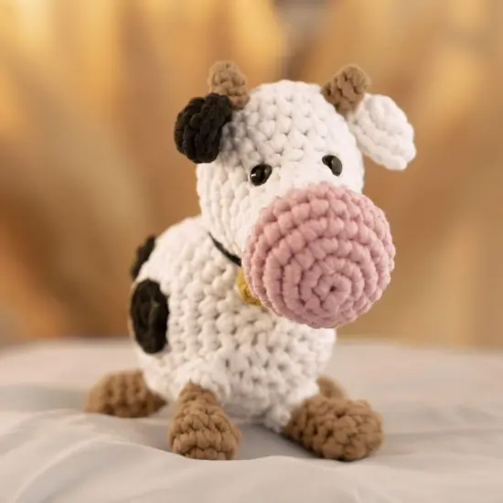Hearth & Harbor Amigurumi Crochet Kit for Beginners Callie the Cow {6}