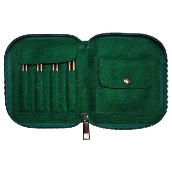 My Two Ladies | Blue Silk | Hat Set | 3" Ebony Interchangeable Knitting Needles | 4 Sizes | w/custom case {5}