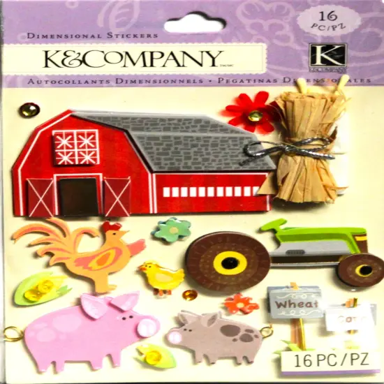 K & Company Farm Life Dimensional Stickers {1}