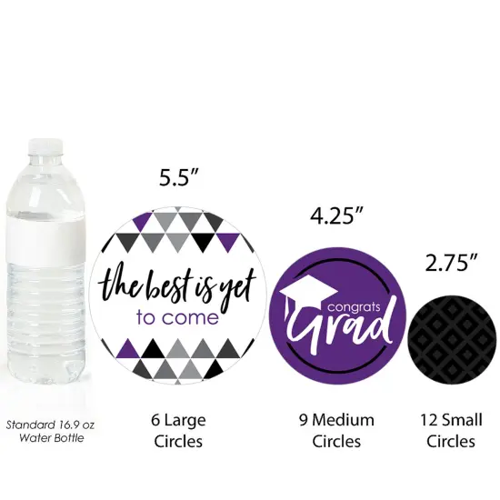 Big Dot of Happiness 2025 Purple Graduation Party Giant Circle Confetti - Party Decorations - Large Confetti 27 Count {4}