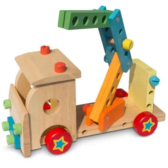 Set of Wooden Truck with Building Tools {3}