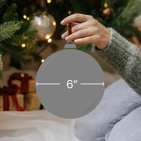 Northlight Glitter Pine Christmas Ball Ornament - Red - 6" {6}