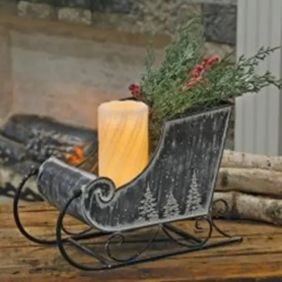 19" Long Graceful Cedar Berry Bush with Silver Sparkle Coating {2}