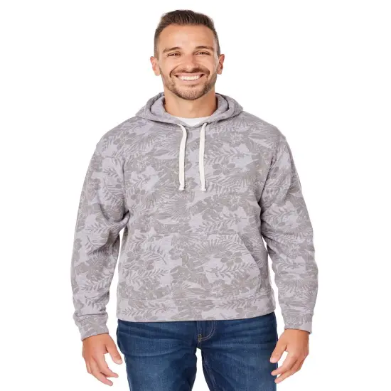 J America&reg; Triblend Pullover Fleece Hooded Sweatshirt GREY ALOHA TRBL {1}